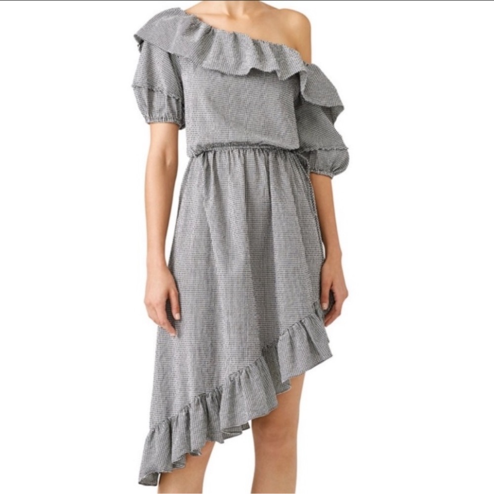 Loveshackfancy Gingham Haley One Shoulder Dress B… - image 3